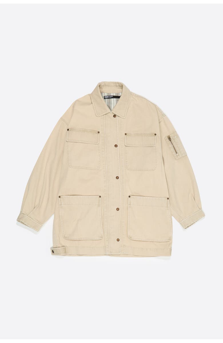 Bimba y Lola Cotton multi-pocket jacket, Alternate, color, Off White