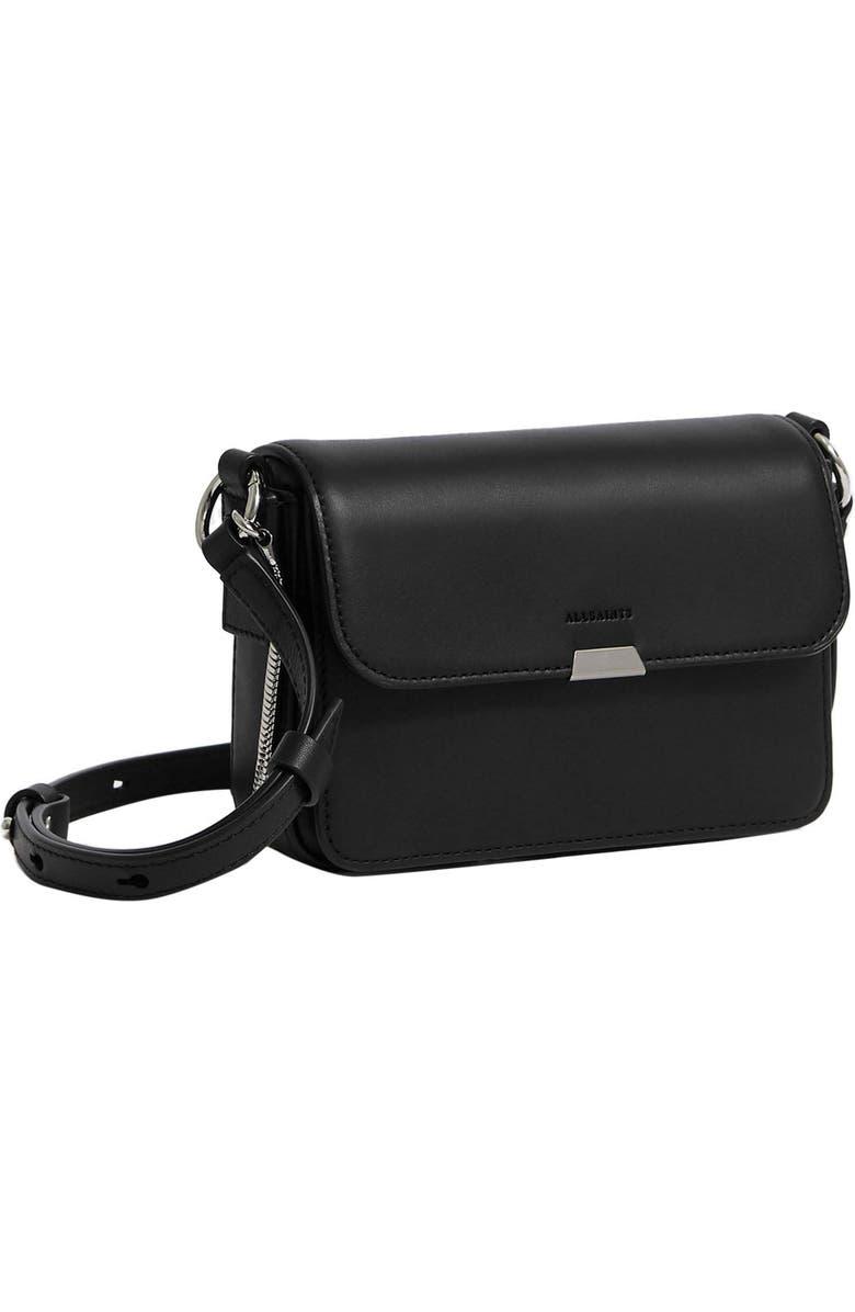 AllSaints Mini Captain Leather Crossbody Bag, Alternate, color,