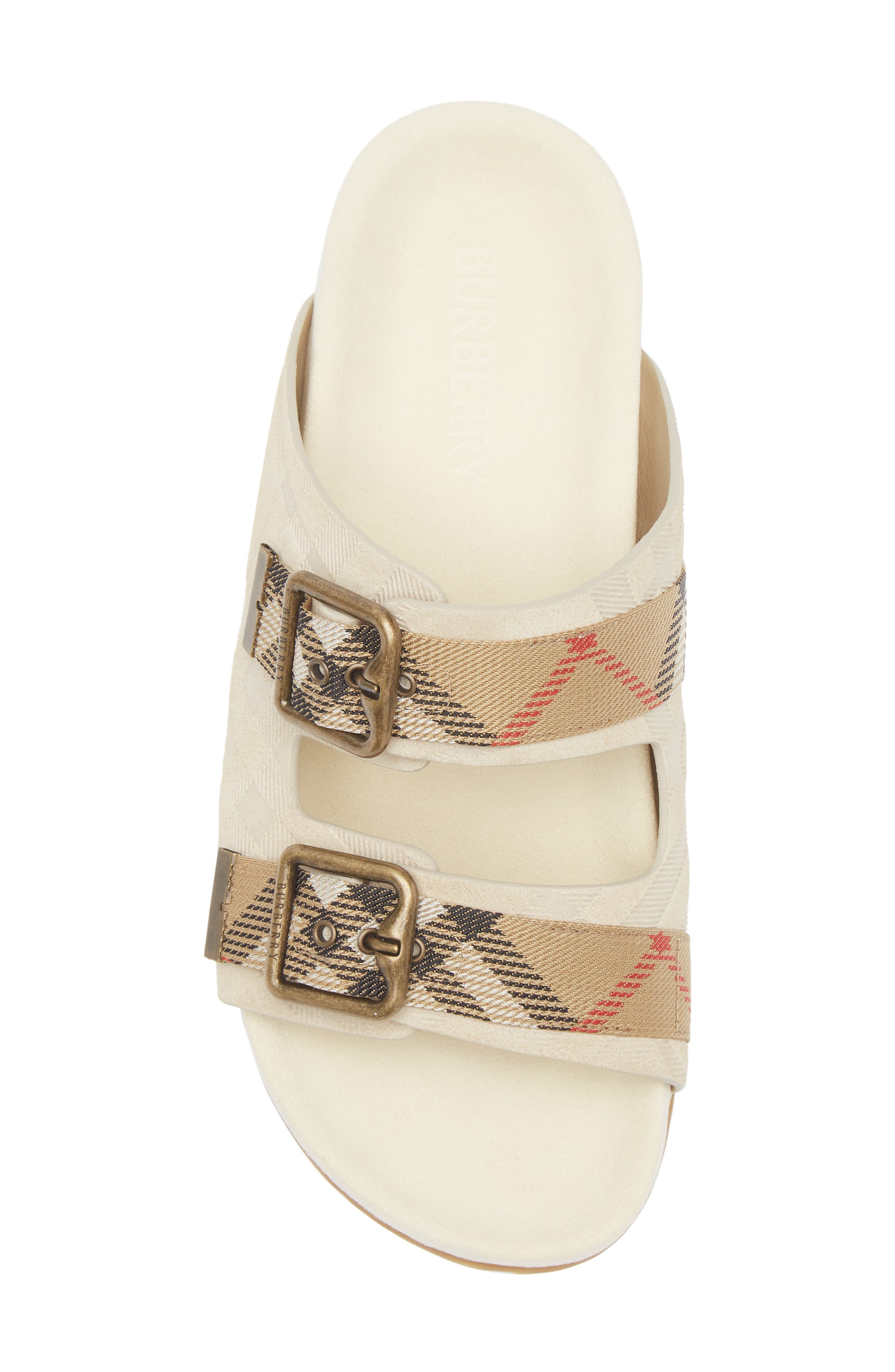 Burberry Urchin Slide Sandal, Alternate, color, Beige