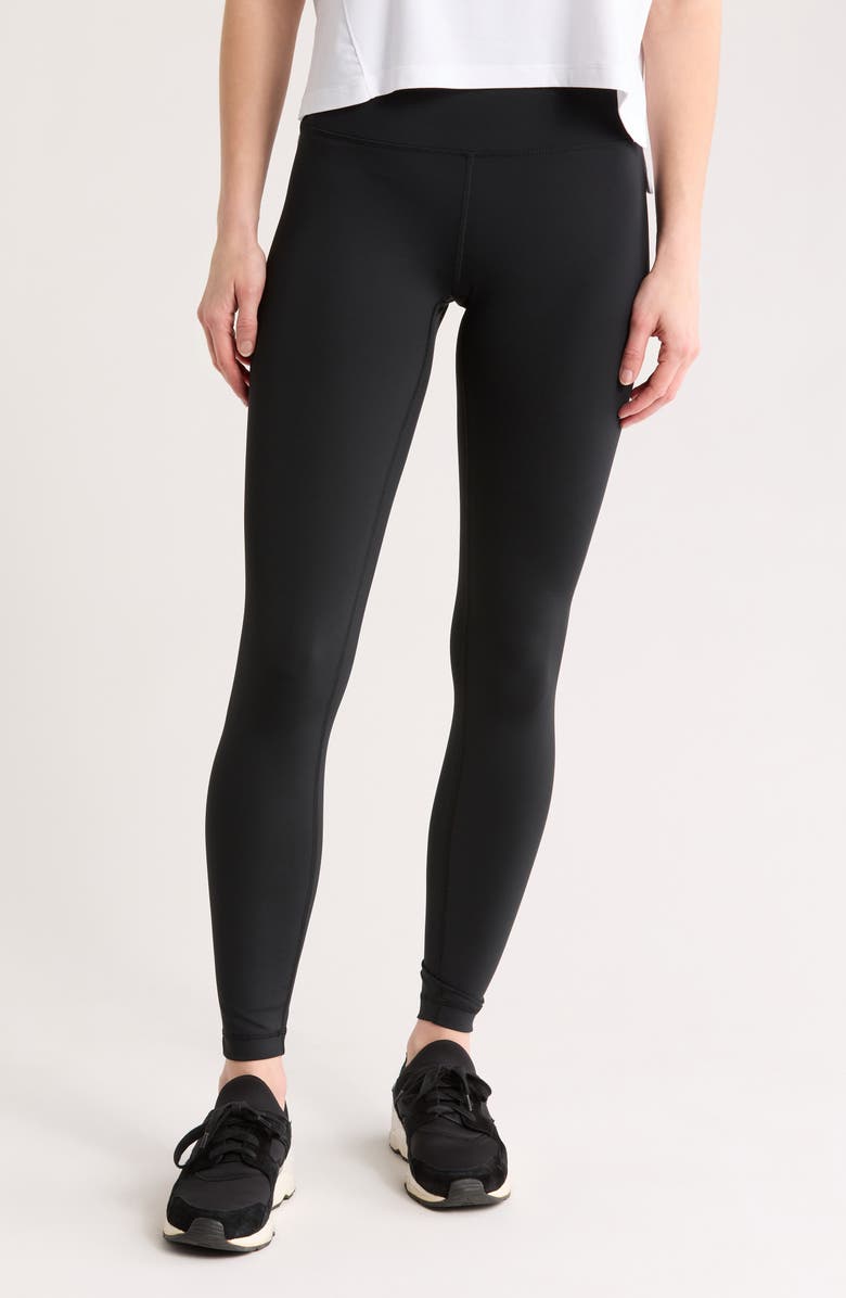 90 DEGREE BY REFLEX Everyday Elastic Free Waistband Scuba Knit Leggings, Main, color,