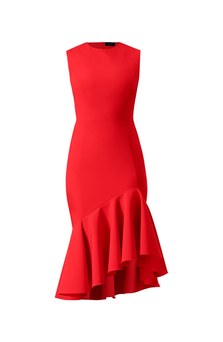 IVONNE Solid Mermaid Midi Dress, Alternate, color, Red