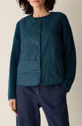 Eileen Fisher Round Neck Quilted Vest