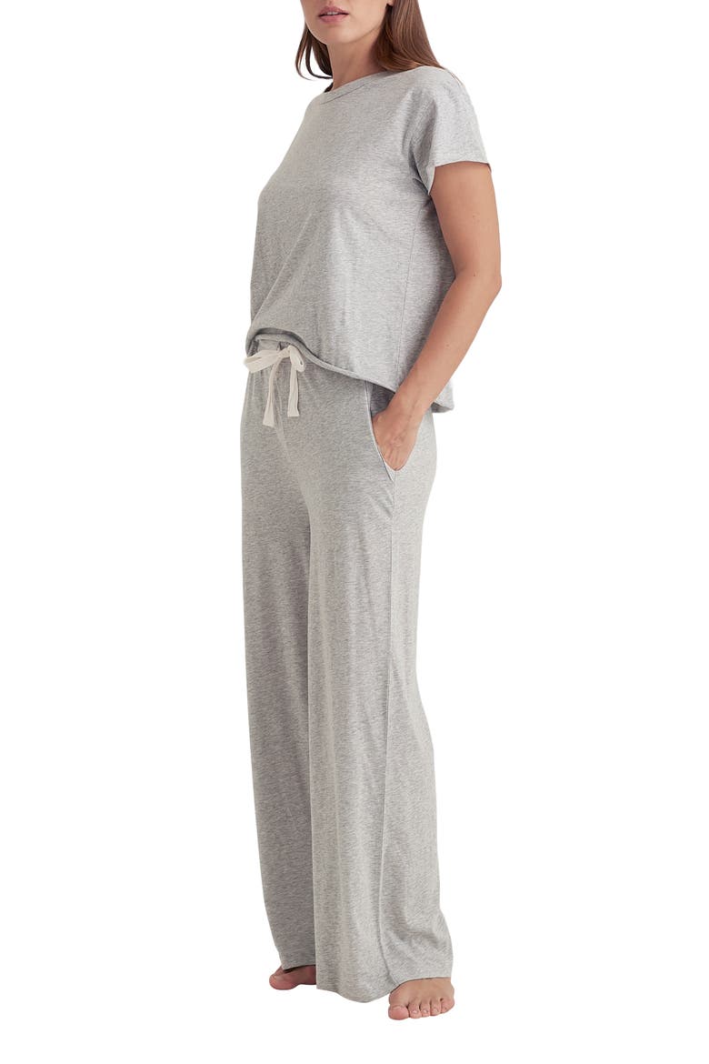 Jada Organic Cotton Pajamas, Alternate, color, GREY