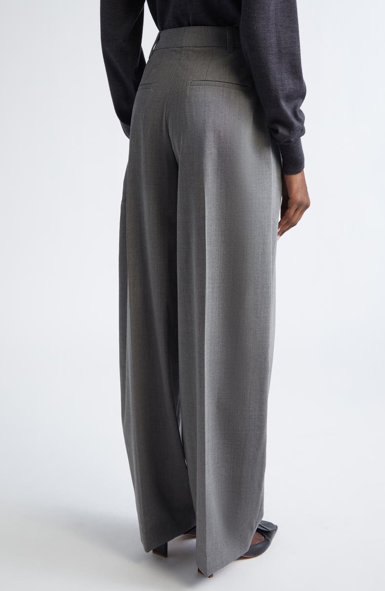 Jacquemus Le Pantalon d'Homme Pleated Stretch Virgin Wool Wide Leg Pants, Alternate, color, Grey