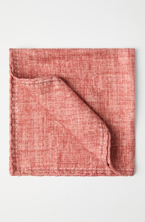 Brunello Cucinelli Silk Pocket Square In Orange