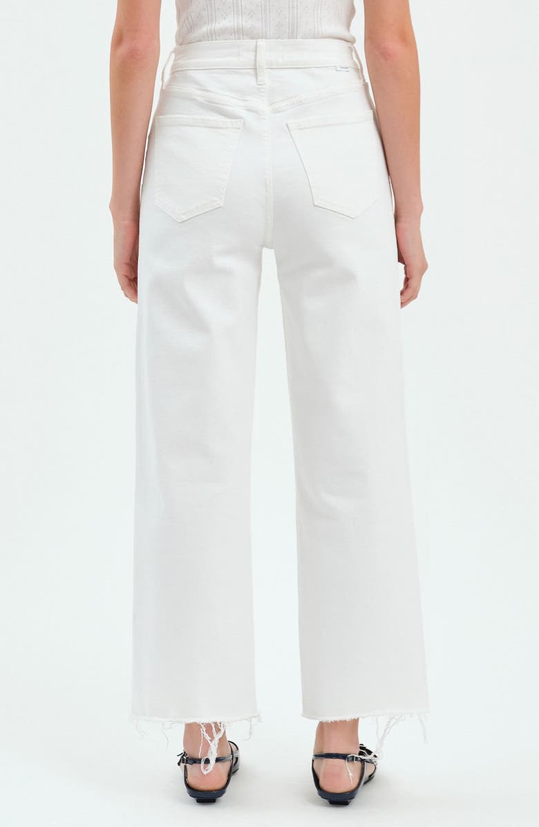 DAZE Sundaze Raw Hem Crop Straight Leg Jeans, Alternate, color, Swan