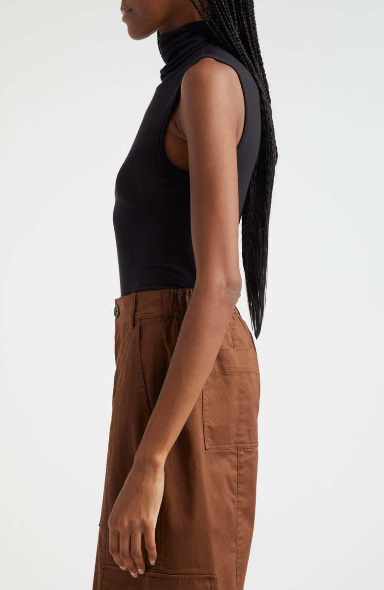 ATM Anthony Thomas Melillo Rib Sleeveless Turtleneck Top, Alternate, color,