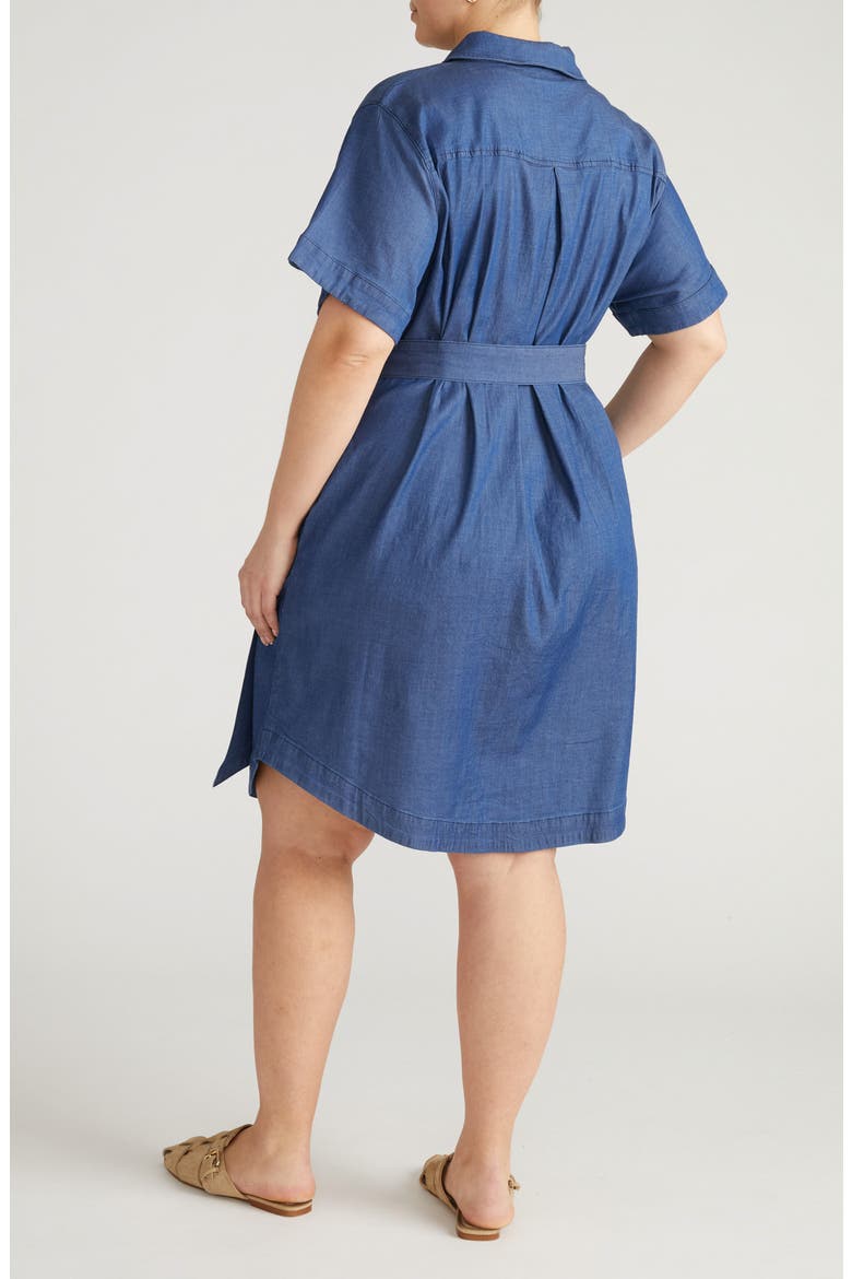 Perfect Tencel Chambray Shirtdress, Alternate, color, MIDNIGHT BLUE