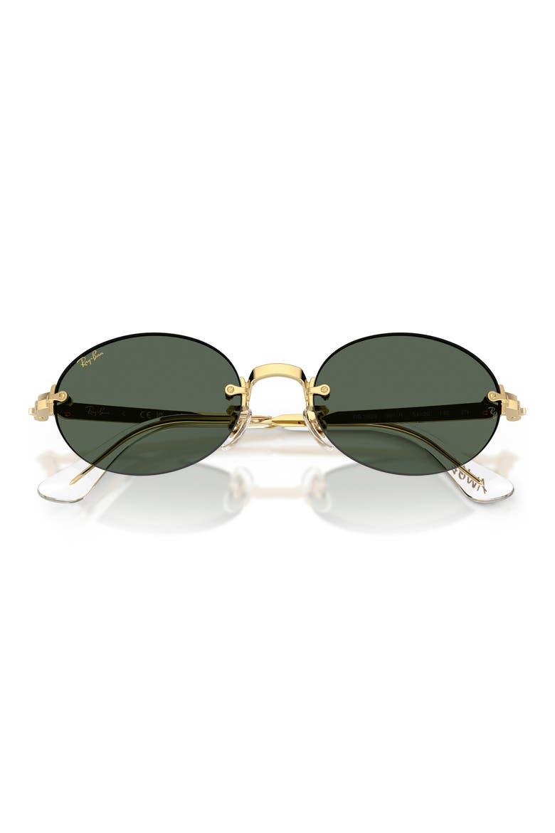 A$AP Rocky 54mm Oval Sunglasses, Alternate, color, ARISTA / DARK GREEN