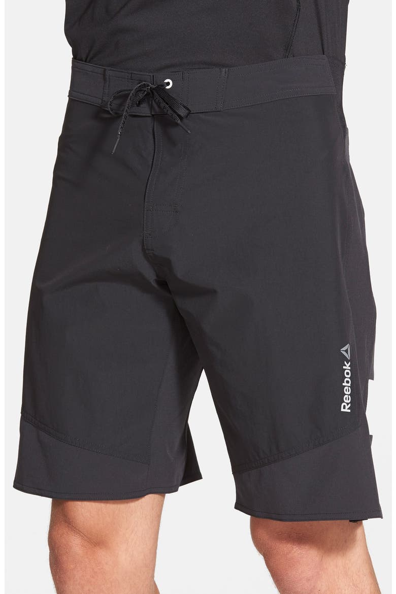'ONE Series - Force Elite' Hybrid Training Shorts, Main, color, BLACK/ BLACK