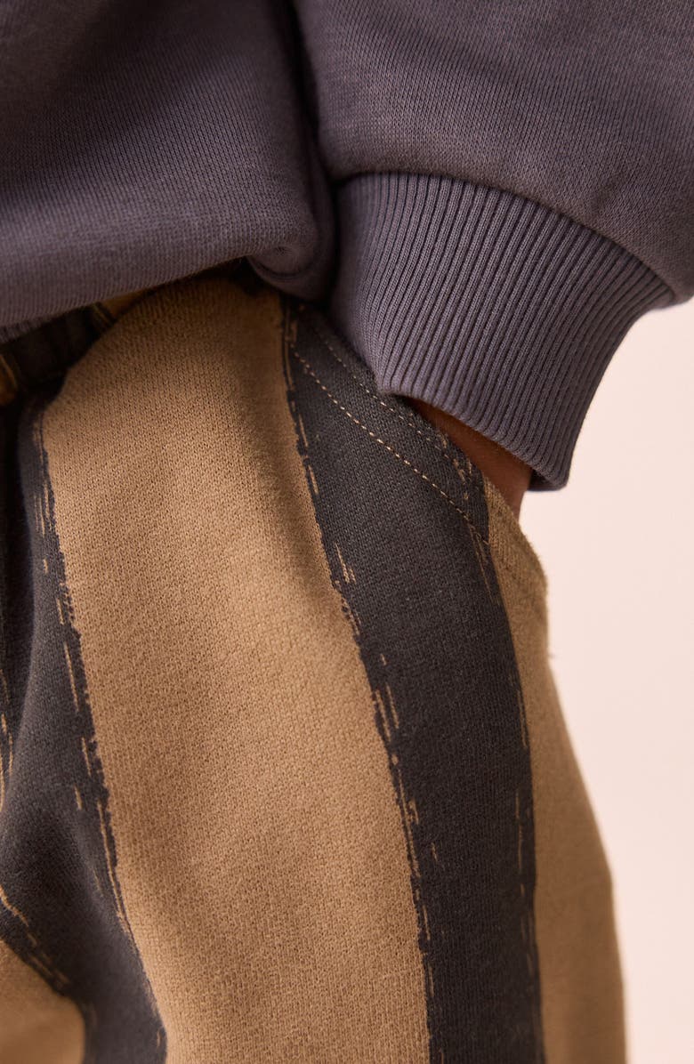 NEXT Kids' Jersey Stripe Sweatpants, Alternate, color, Brown Multi