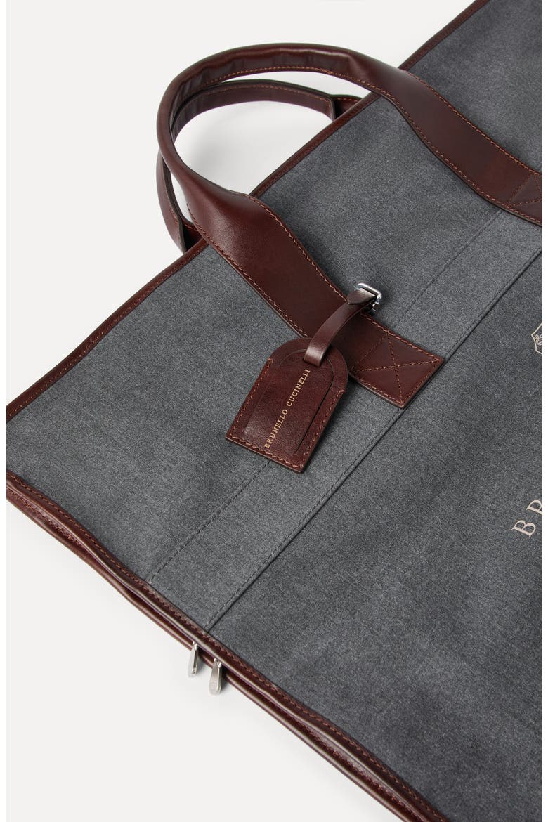 Calfskin suit carrier, Alternate, color, Anthracite