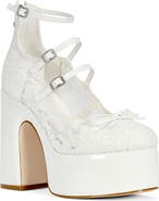 AZALEA WANG Sprout Platform Ankle Strap Pump
