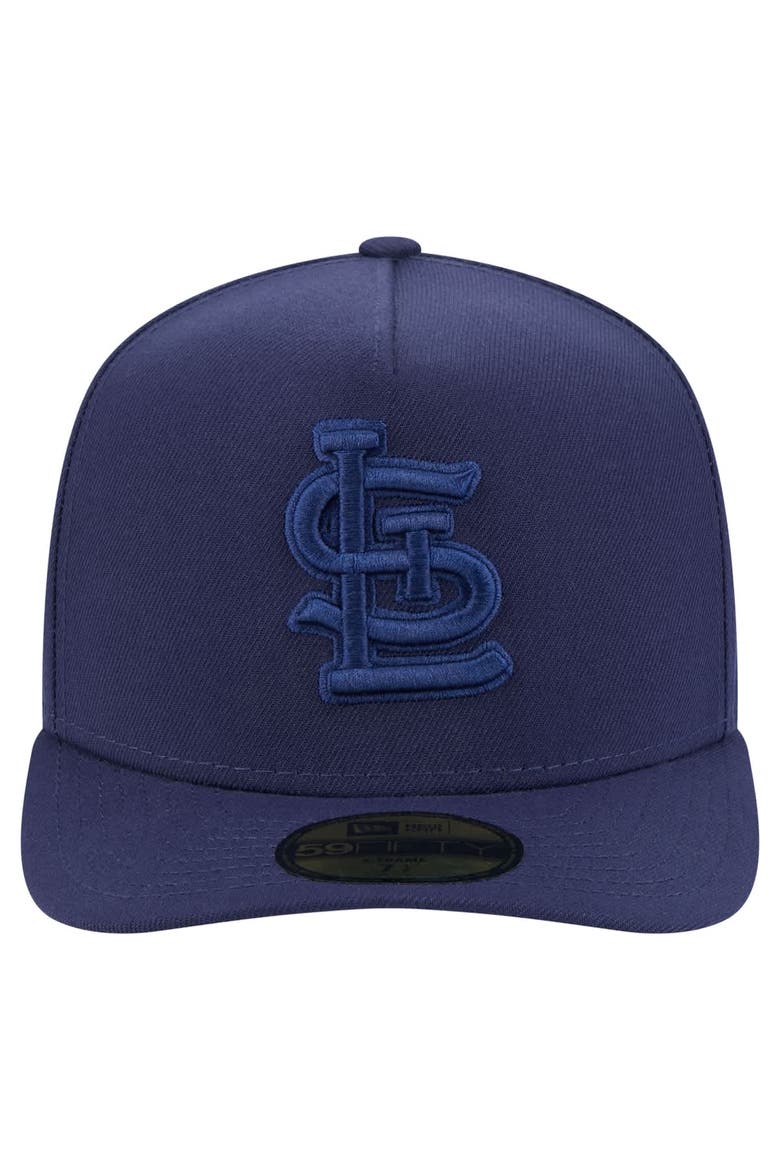 Men's New Era Navy St. Louis Cardinals Color Pack A-Frame 59FIFTY Fitted Hat, Alternate, color, Navy