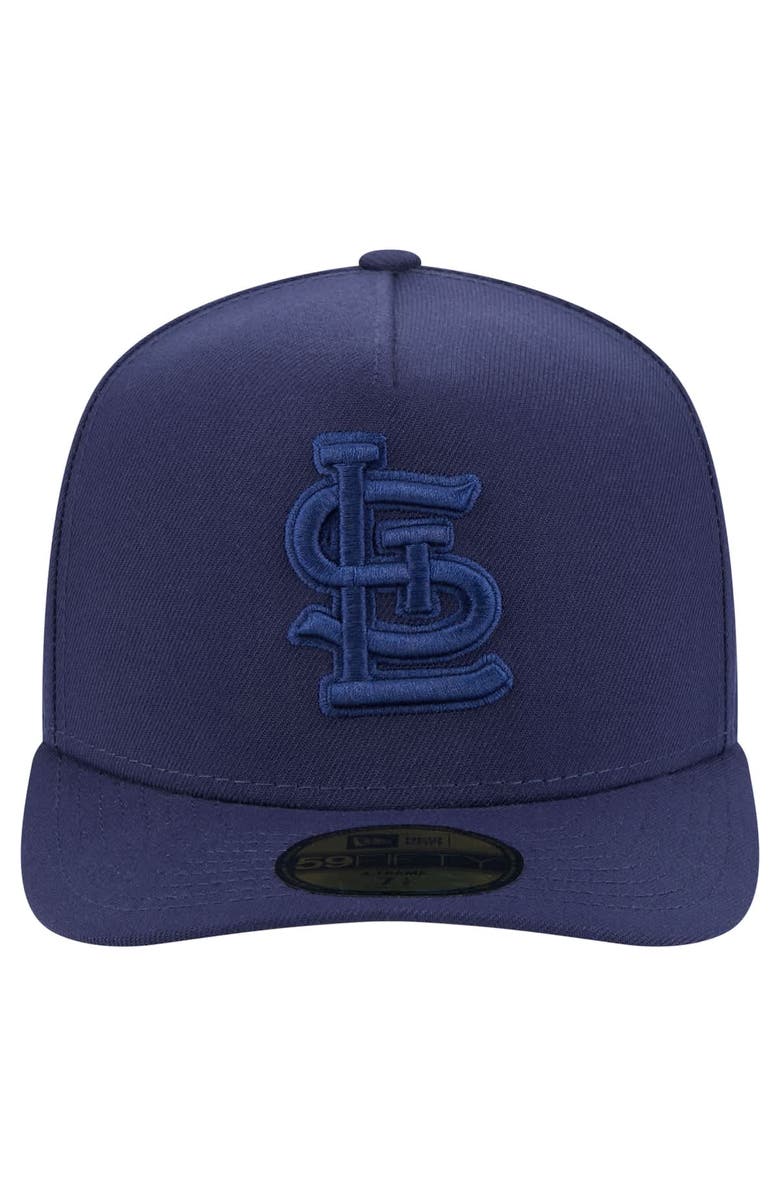 New Era Men's New Era Navy St. Louis Cardinals Color Pack A-Frame 59FIFTY Fitted Hat, Alternate, color, Navy