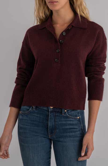 KUT from the Kloth Lilia Boxy Half Button Sweater