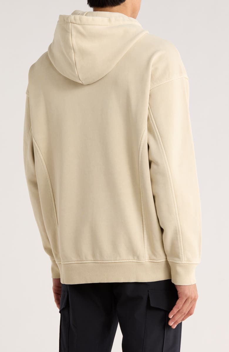 HUGO Neliso Cotton French Terry Hoodie, Alternate, color, Med Bge