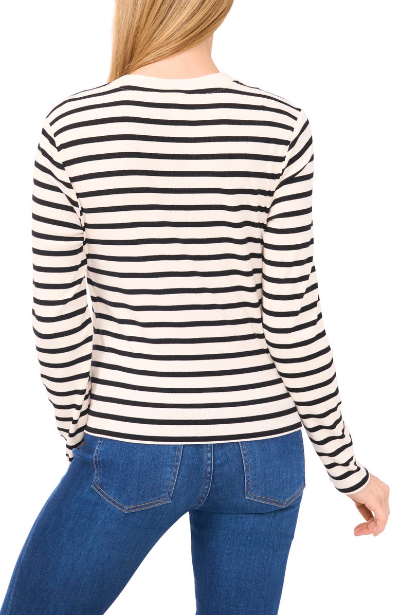 CeCe Stripe Cardigan, Alternate, color, 
