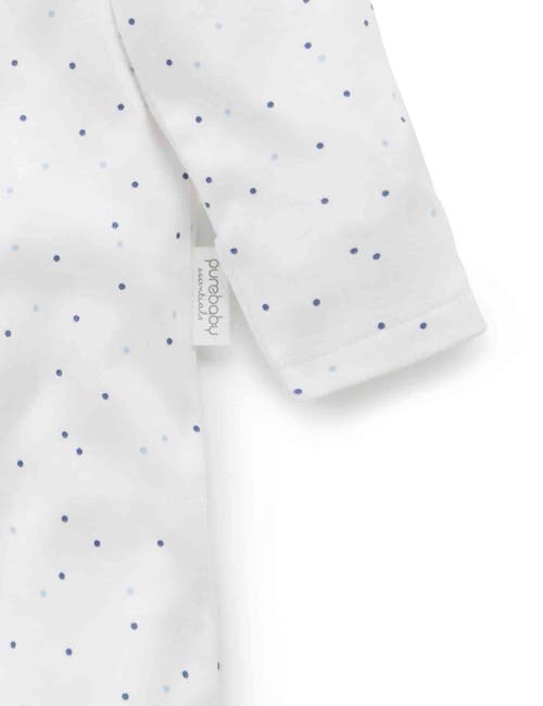 Purebaby 2 Pack Zip Footie In Blue