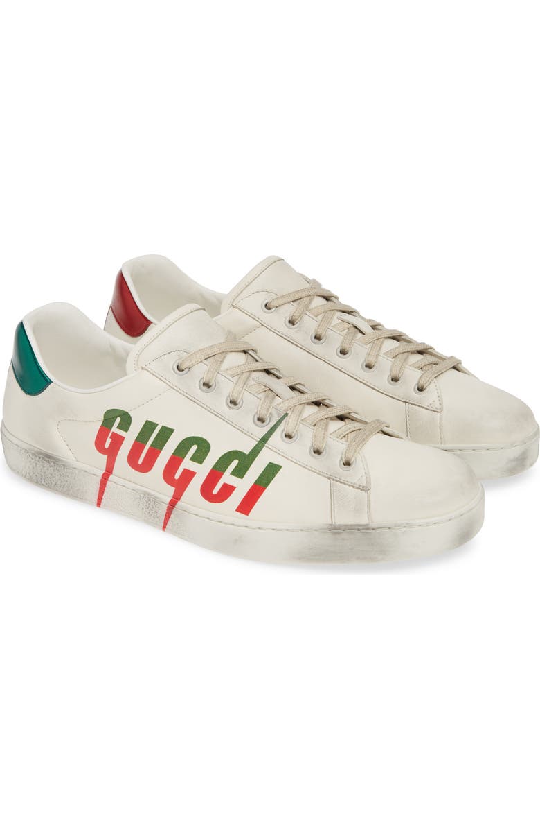 Gucci New Ace Logo Sneaker, Main, color,