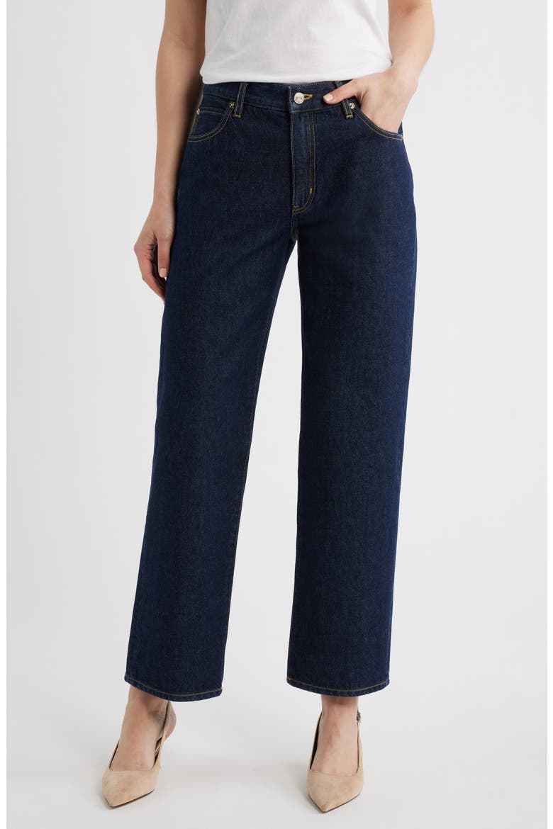The Hang Long Straight Leg Jeans, Main, color, RINSE