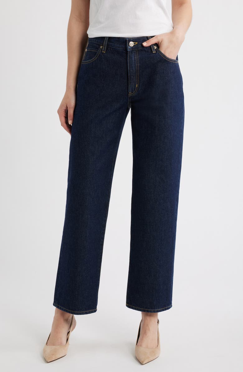 FRAME The Hang Long Straight Leg Jeans, Main, color, Rinse
