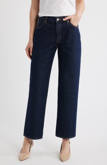 Frame The Hang Long Straight Leg Jeans In Rinse