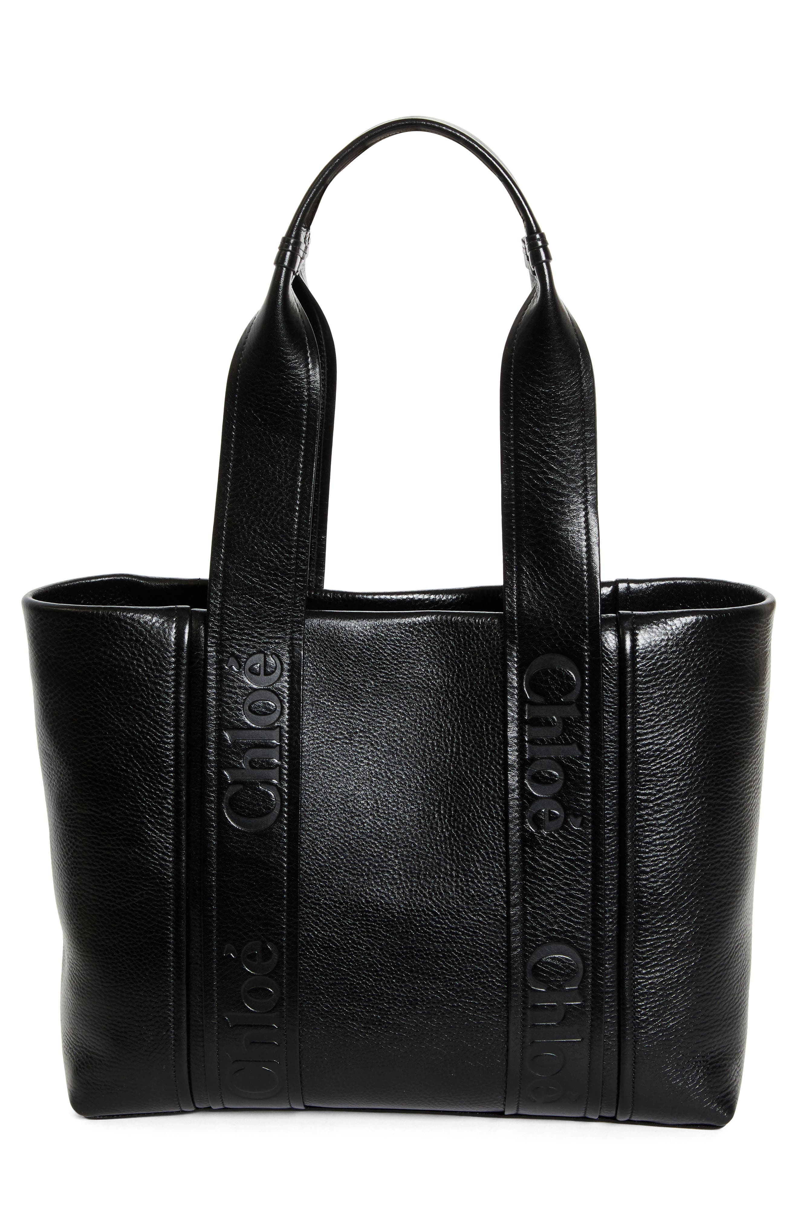 Chloé Woody Leather Tote, Alternate, color, 