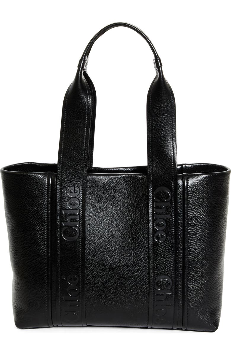 Chloé Woody Leather Tote, Alternate, color,