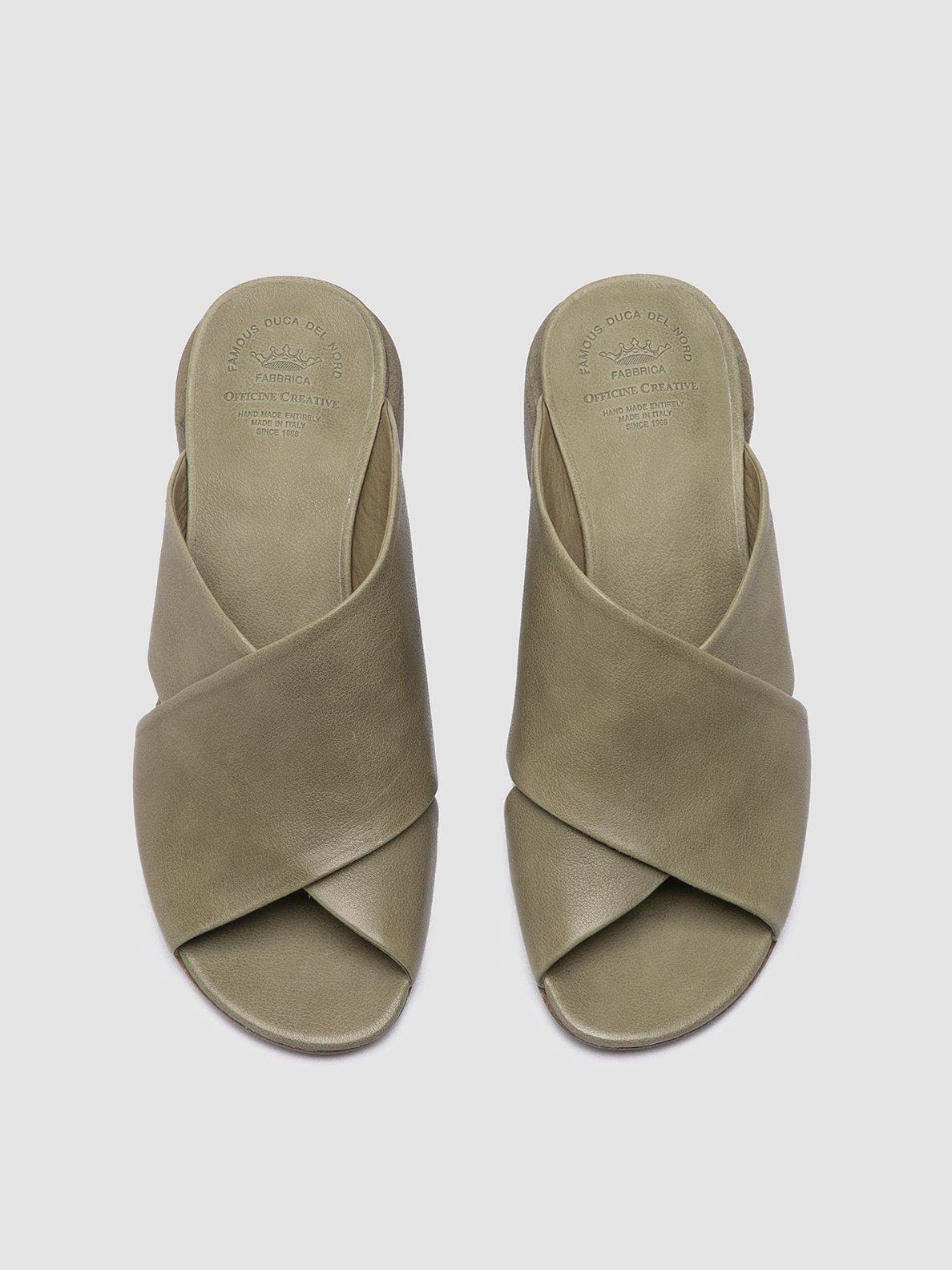 Officine Creative Hadry 007 Genuine Leather Slide Sandal, Alternate, color, Taupe