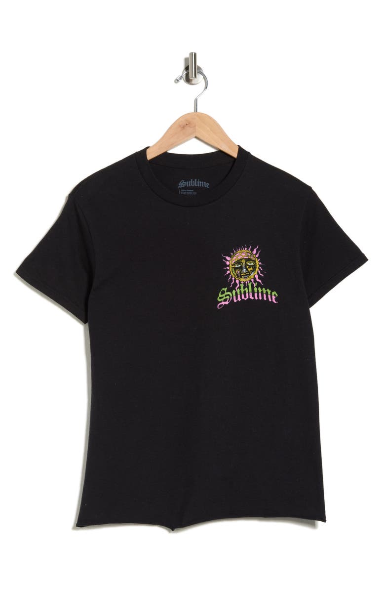 Merch Traffic Sublime Sun Graphic T-Shirt, Alternate, color, Solid Black