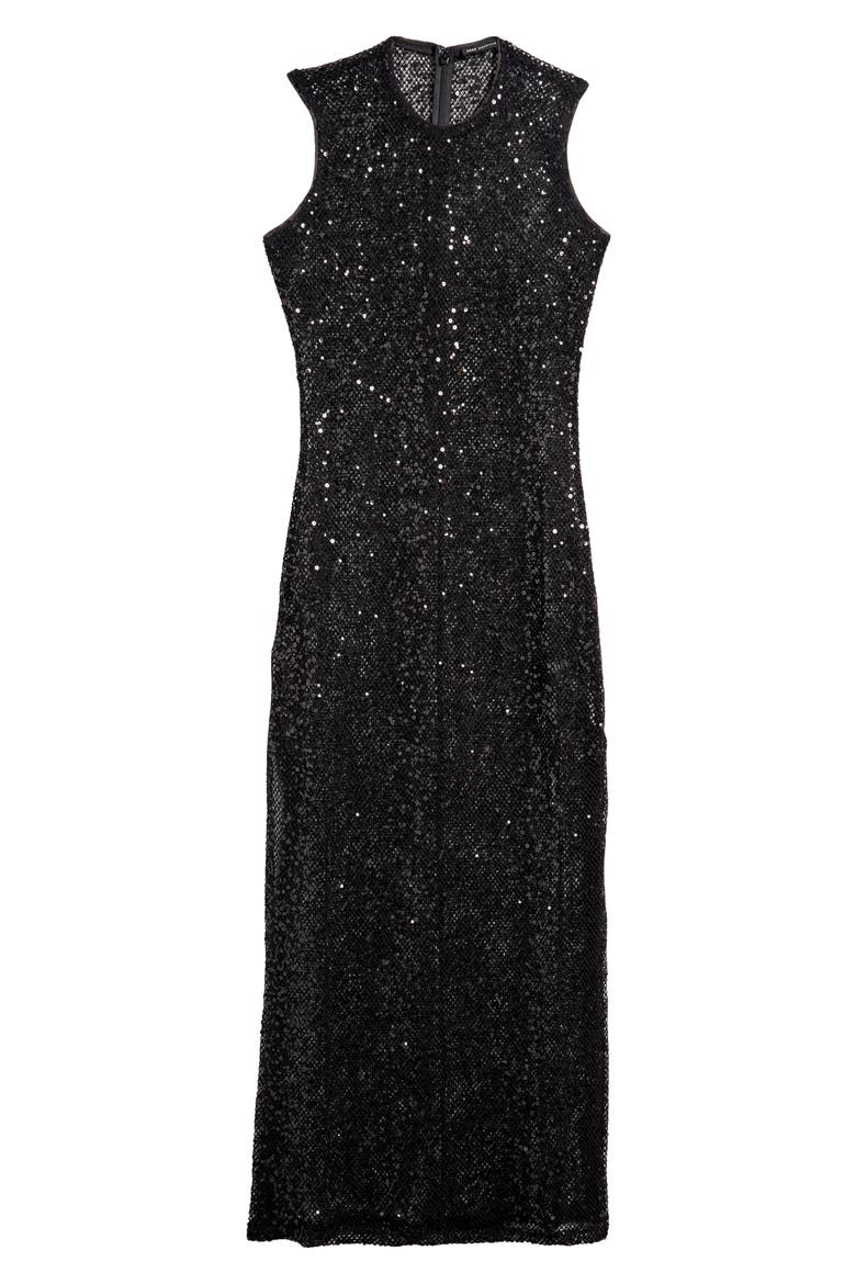sequin dress cover up Sequin Crochet Cover-Up Dress in White