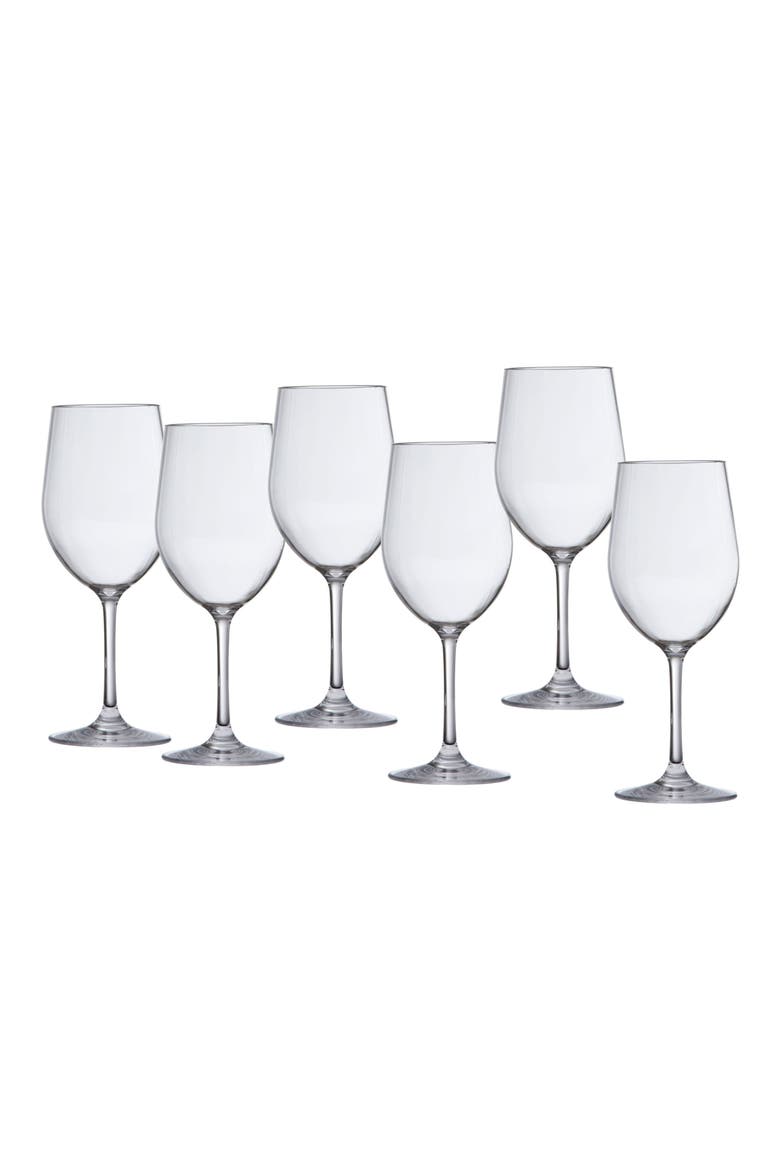 Set of 6 Outdoor Wine Glasses, Main, color, CLEAR