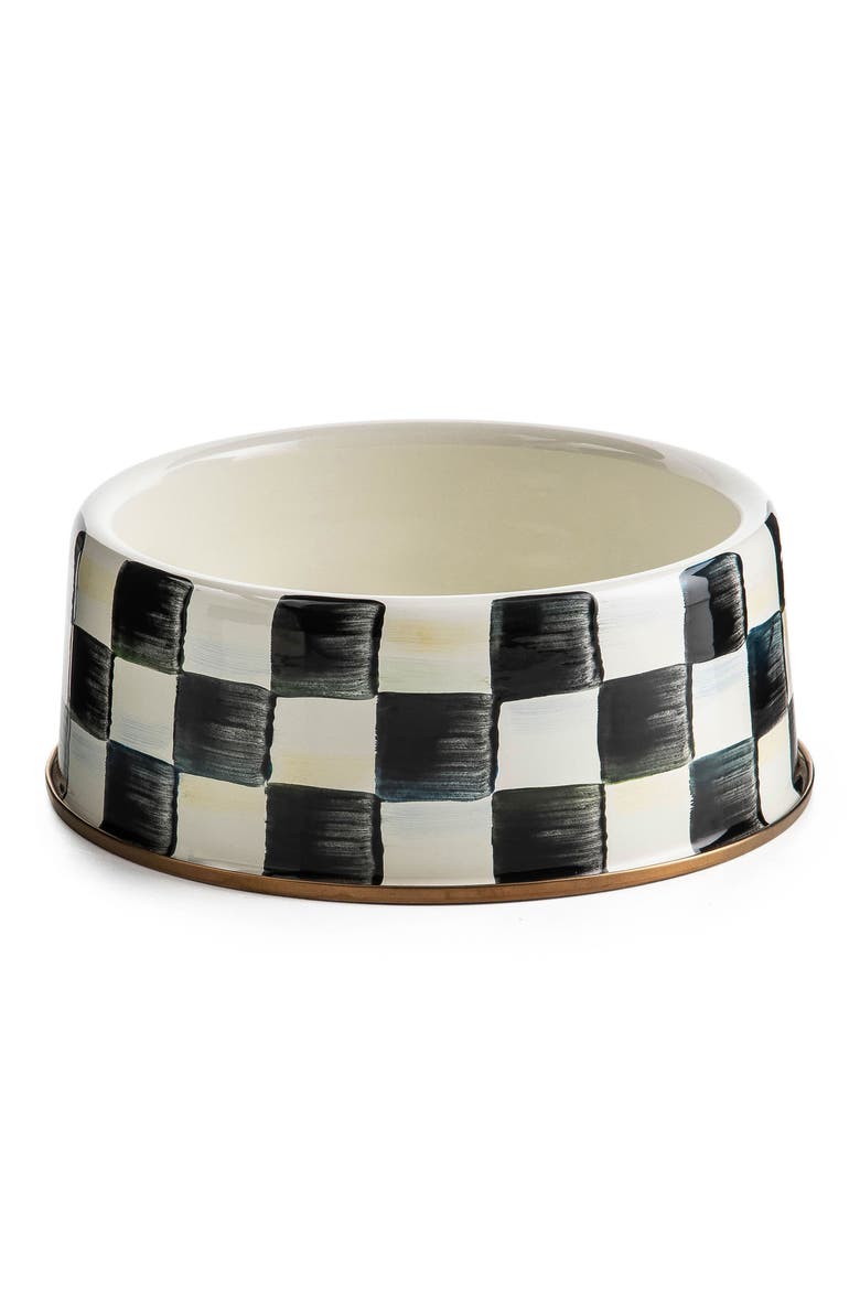Large Courtly Check Pet Dish, Main, color, COURTLY