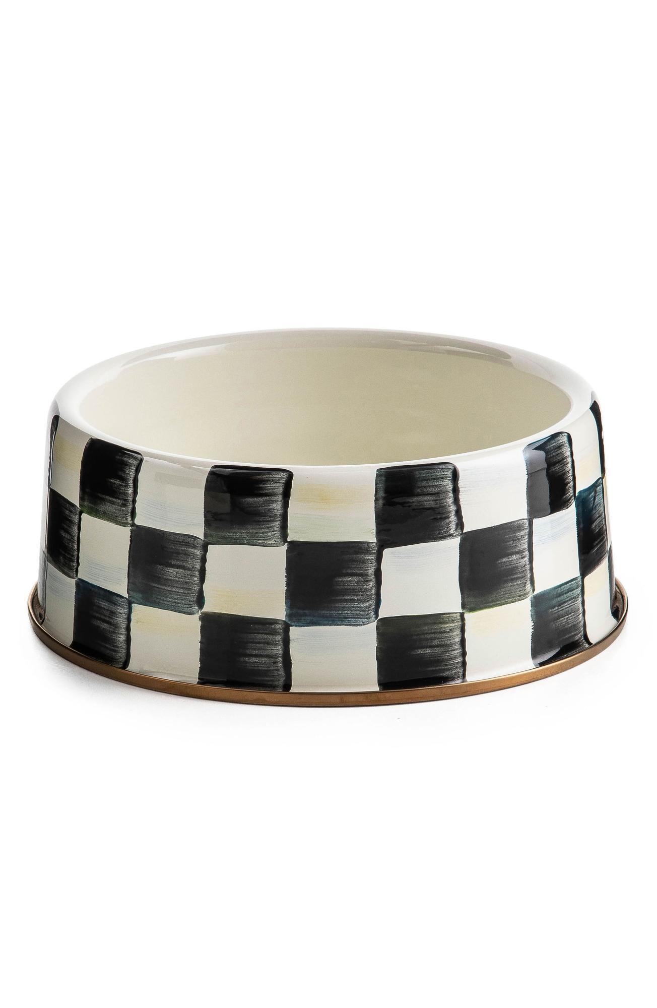 MACKENZIE CHILDS Large Courtly Check Pet Dish - Courtly