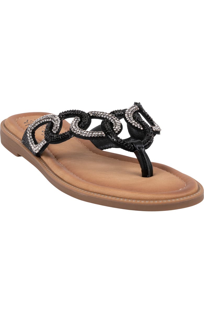 GOOD CHOICE NEW YORK Vania Embellished Flip Flop, Main, color,