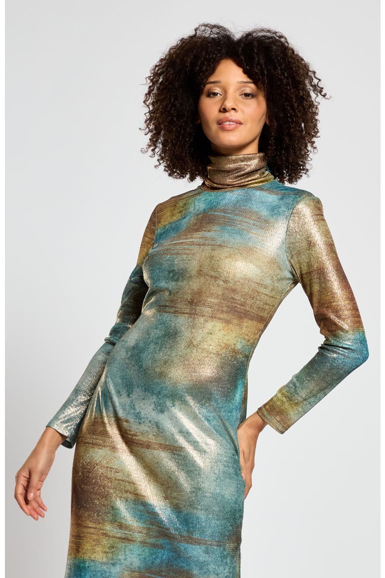 Araa Dress, Alternate, color, Gold