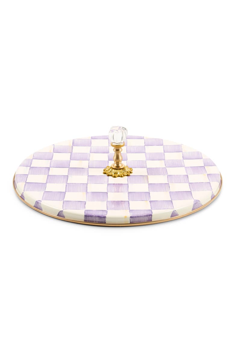 Violet Check Cheese Course Serving Tray, Alternate, color, PURPLE