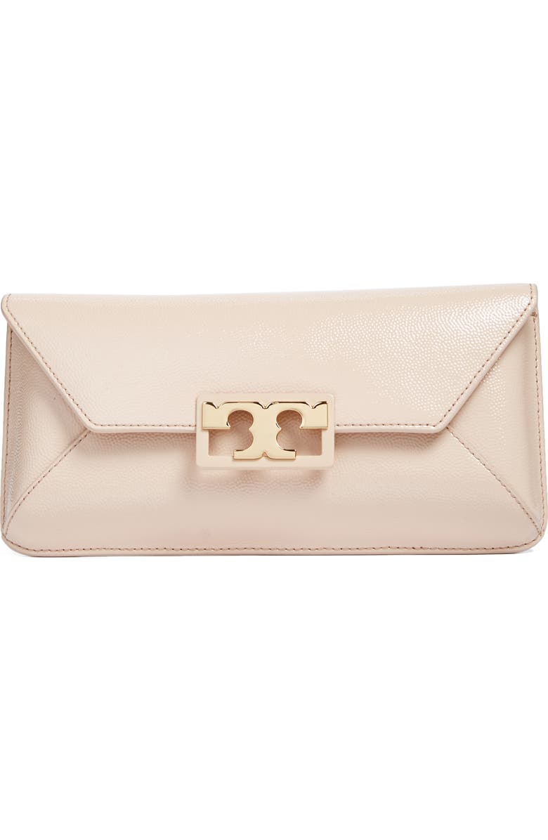 Tory Burch Gigi Caviar Leather Clutch, Alternate, color,