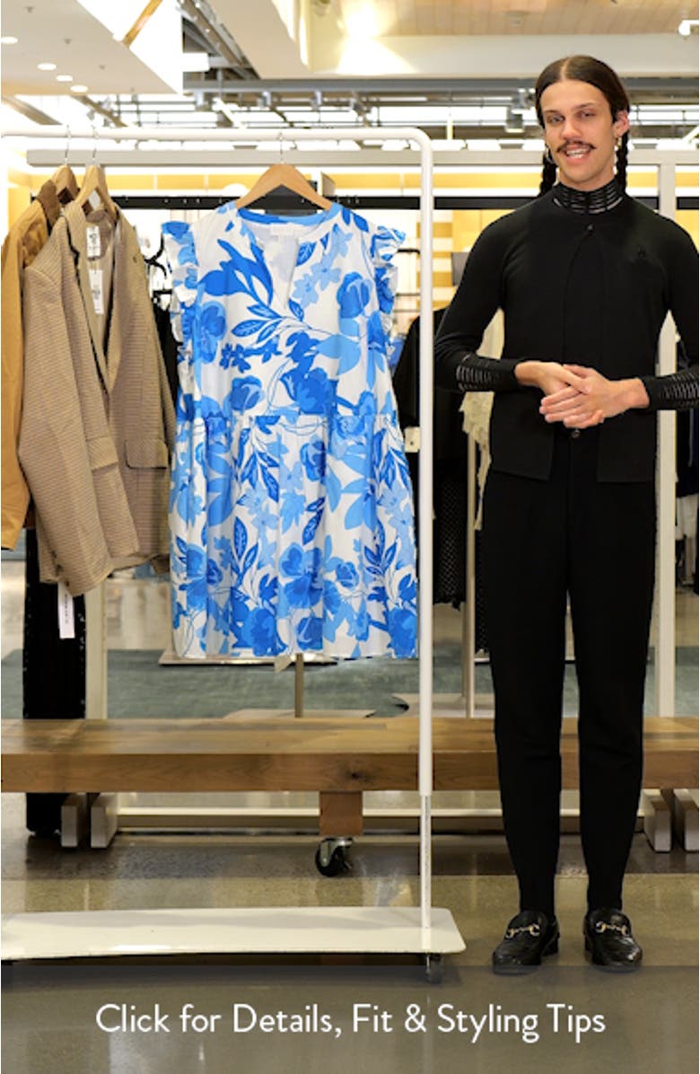 Darien Floral Kass Ruffle Minidress, sales video thumbnail