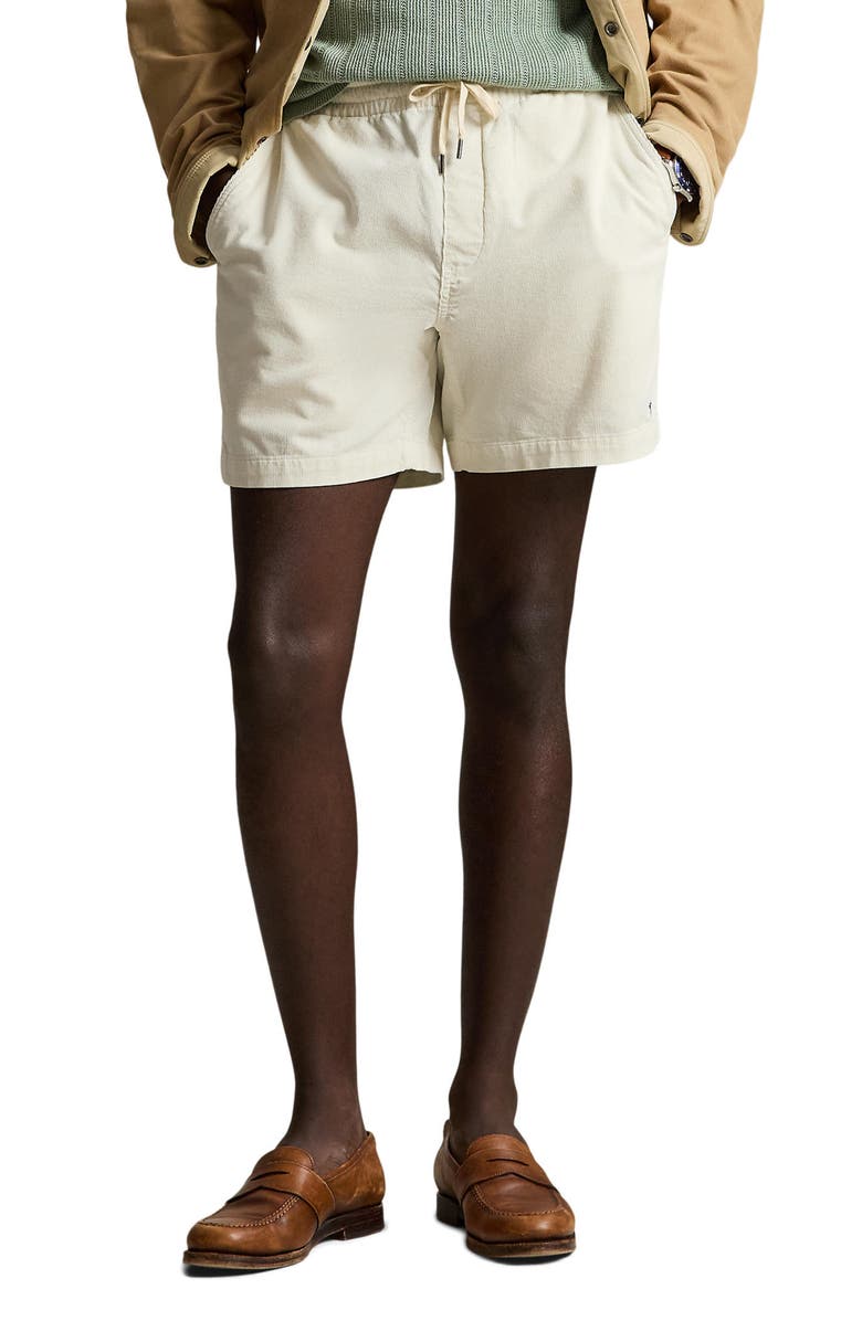 Polo Ralph Lauren Prepster 6-Inch Corduroy Drawstring Shorts, Main, color, Warm White