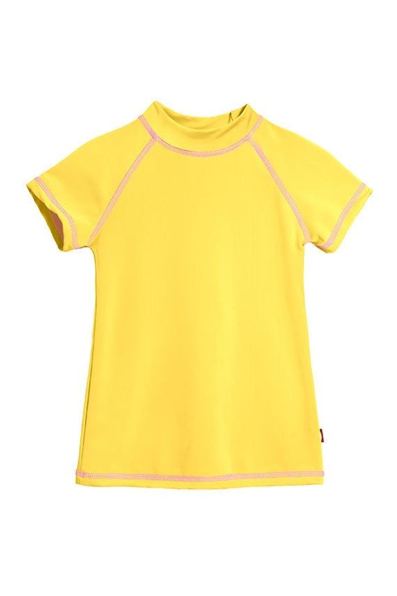 Baby Girls UPF 50+ Short Sleeve Rashguard (Baby), Alternate, color, Yellow