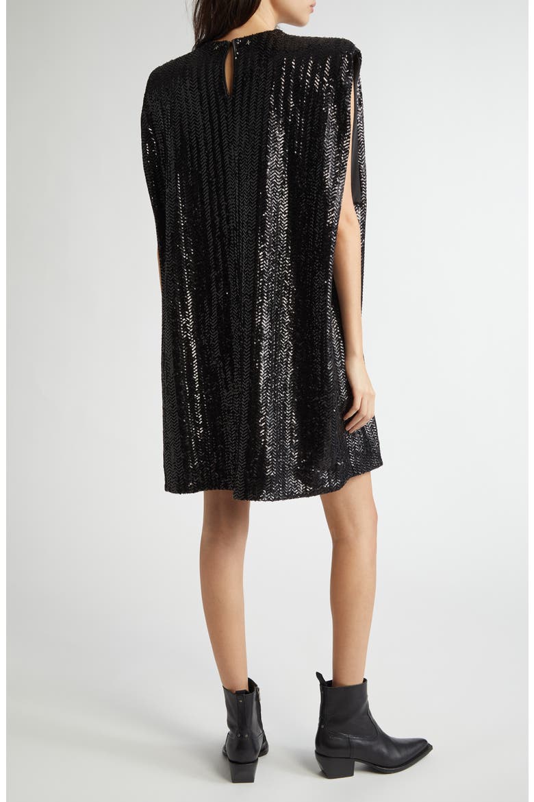 Journey Sequin Minidress, Alternate, color, BLACK
