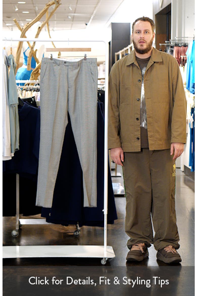 Grey Textured Virgin Wool Dress Pants video