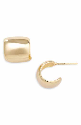 Nordstrom Demi Fine Wide Huggie Hoop Earrings