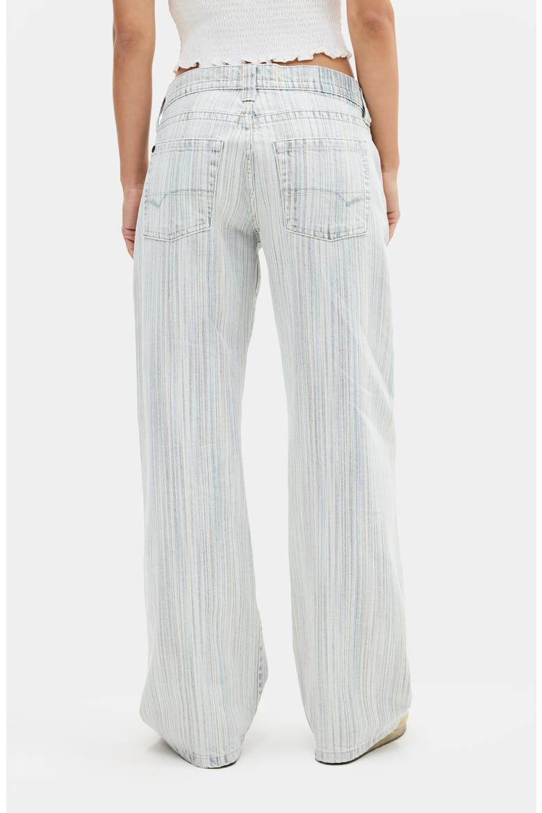 Kayla Stripe Wide Leg Jeans, Alternate, color, GREY