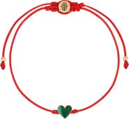 Karma and Luck Lucky in Love - Malachite Red String Bracelet