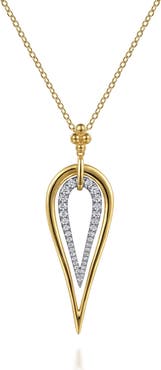 Gabriel & Co. Bujuka 14k Gold Diamond Pendant Necklace