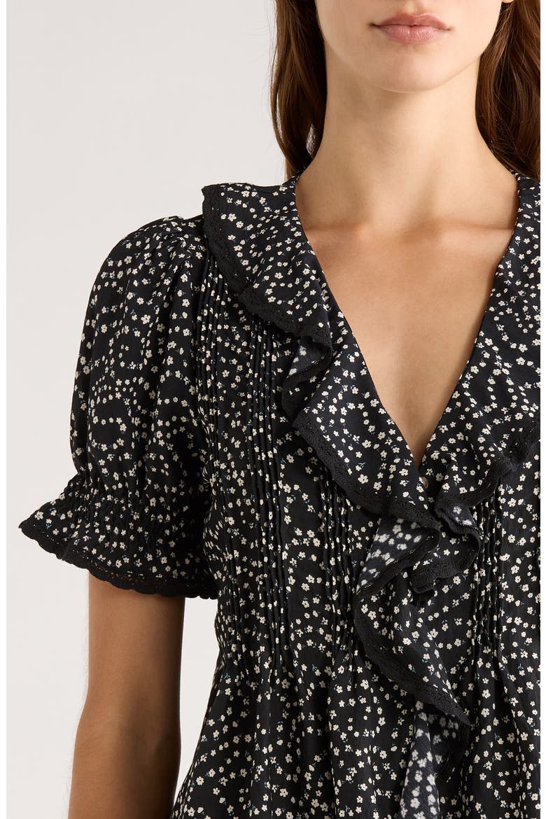 Bloom Floral Short Sleeve Top, Alternate, color, MINI CHAIN DAISIES