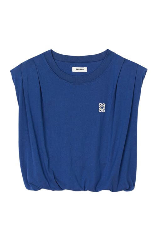 SANDRO SANDRO SHORT DRAPED T-SHIRT